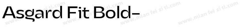 Asgard Fit Bold字体转换